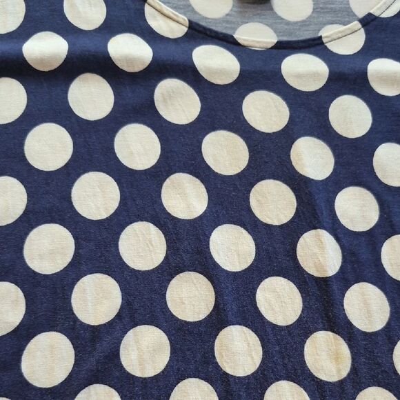 Liz Claiborne Navy With Large White Polka Dots. XL - Picture 3 of 5